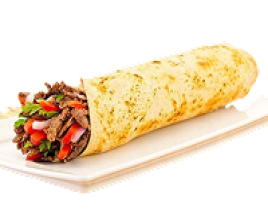 Meat shawarma sandwich