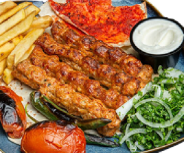 Meat kebab or Chicken kebab